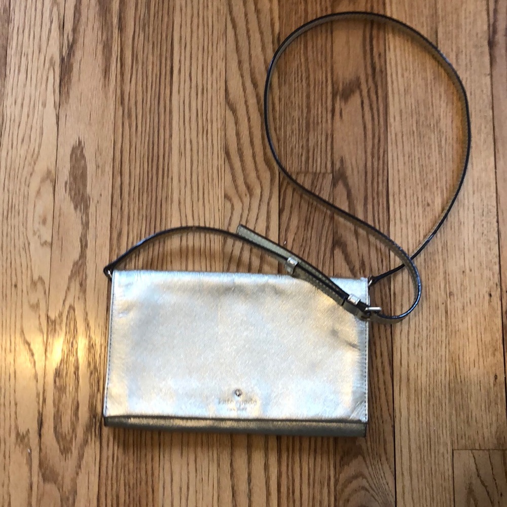 Gold Kate Spade purse